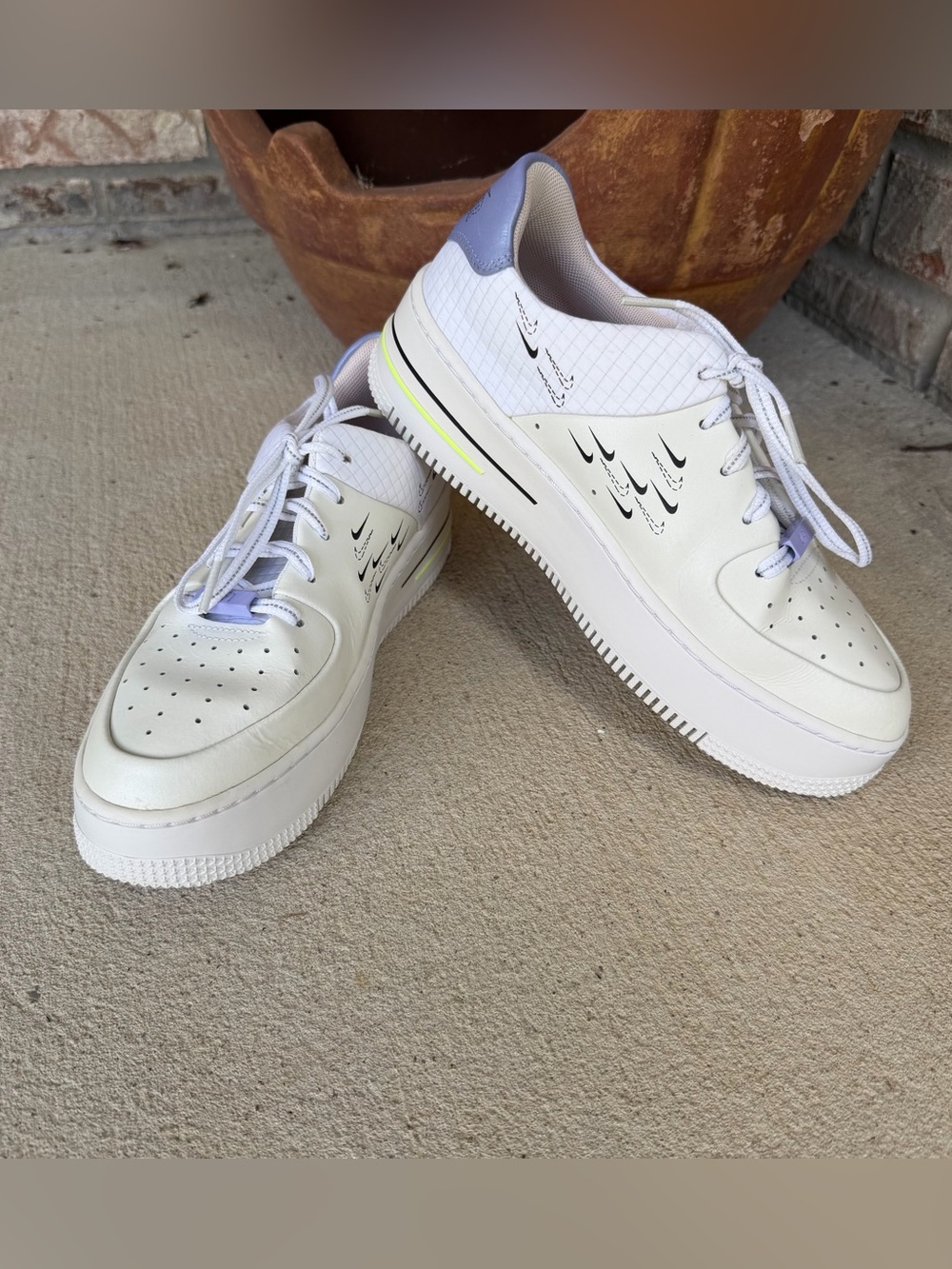 🍒💣 Nike Air Force 1 sage style platform sneaker